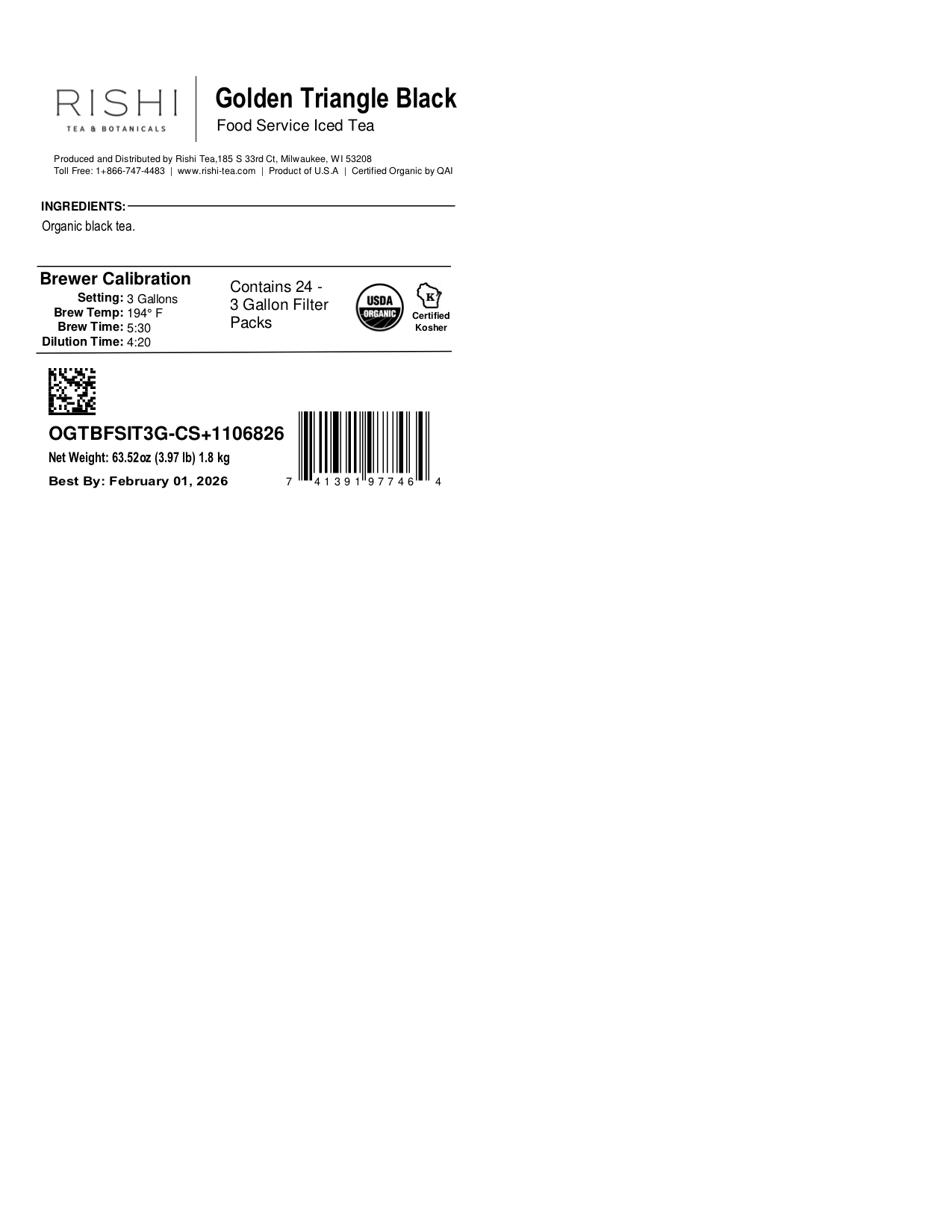 Rishi Golden Triangle Black Tea