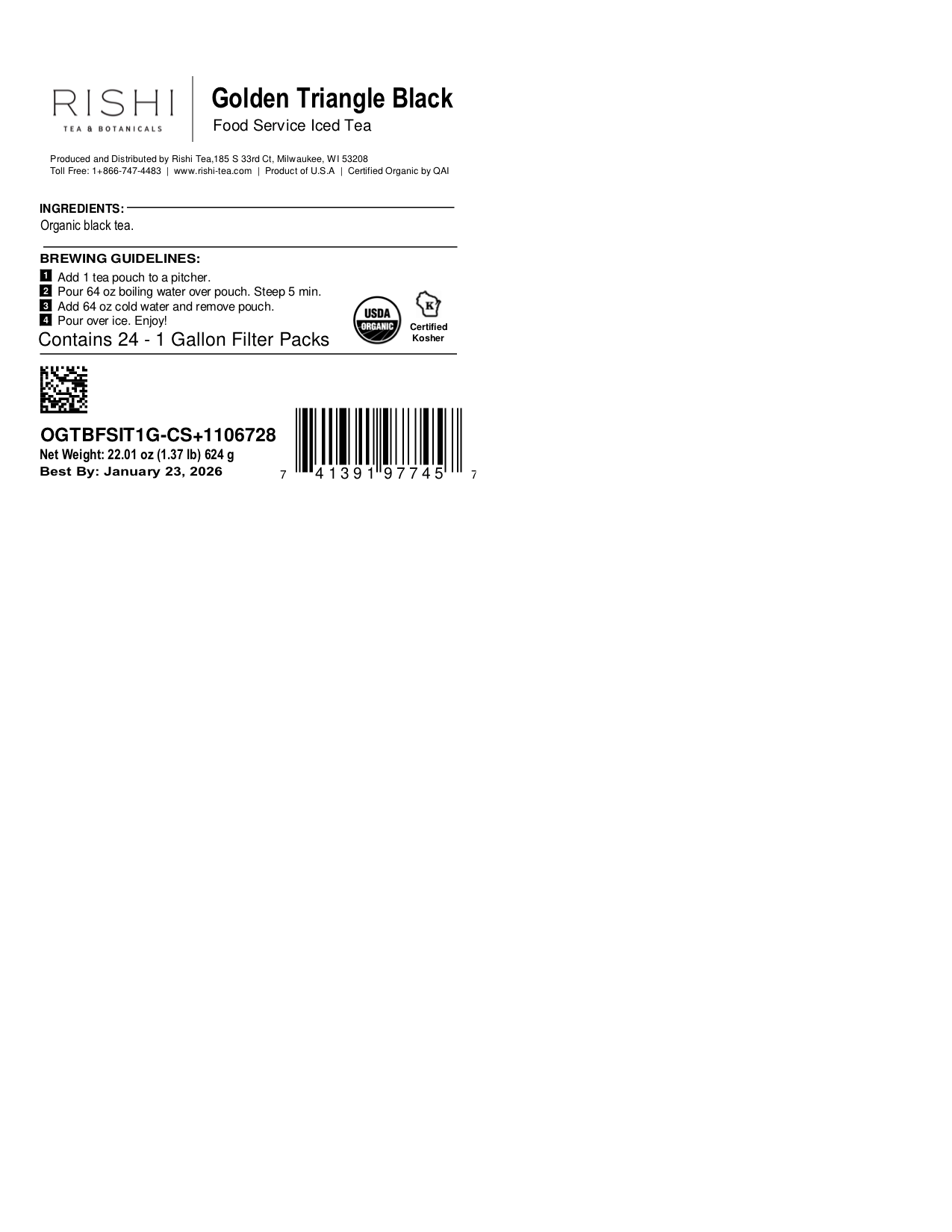 Rishi Golden Triangle Black Tea